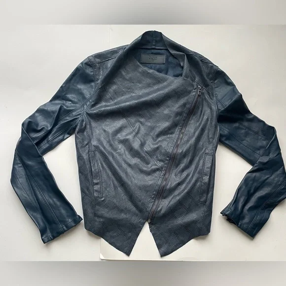 Anthropologie BLANKNYC Snake Print Moto Jacket Faux Leather Y2K - Picture 9 of 10